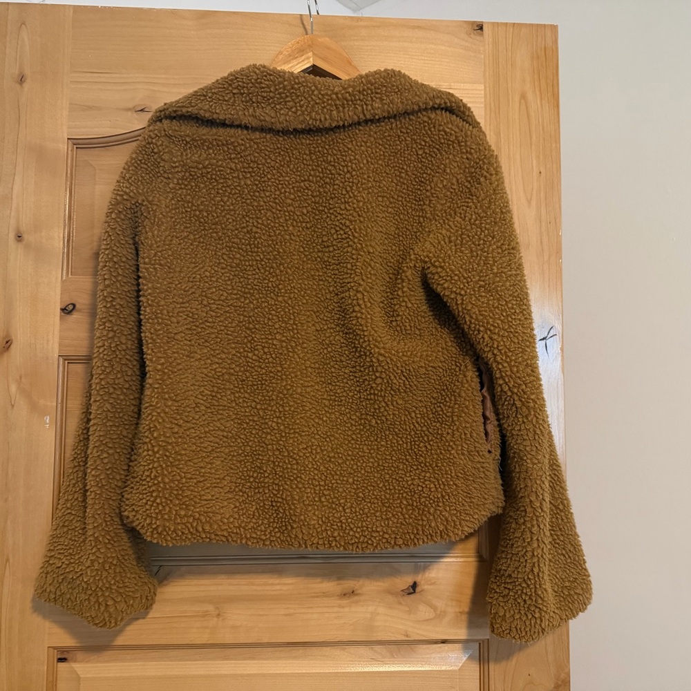 Cavalini Plush Teddy Sherpa Jacket - Camel